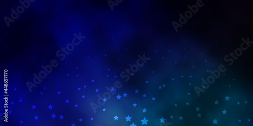 Dark Blue  Red vector texture with beautiful stars.