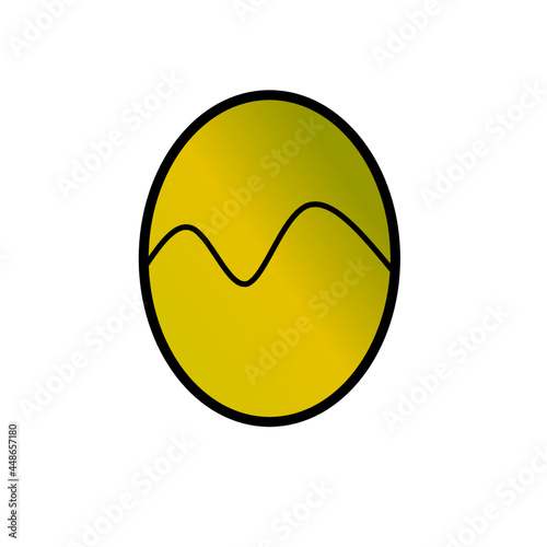 Illustration vector graphic of Gold Egg suitable for Animation Story
