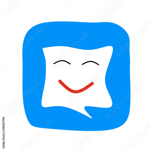 Illustration vector graphic of Smile Chat Logo suitable for Chat Logo Apps