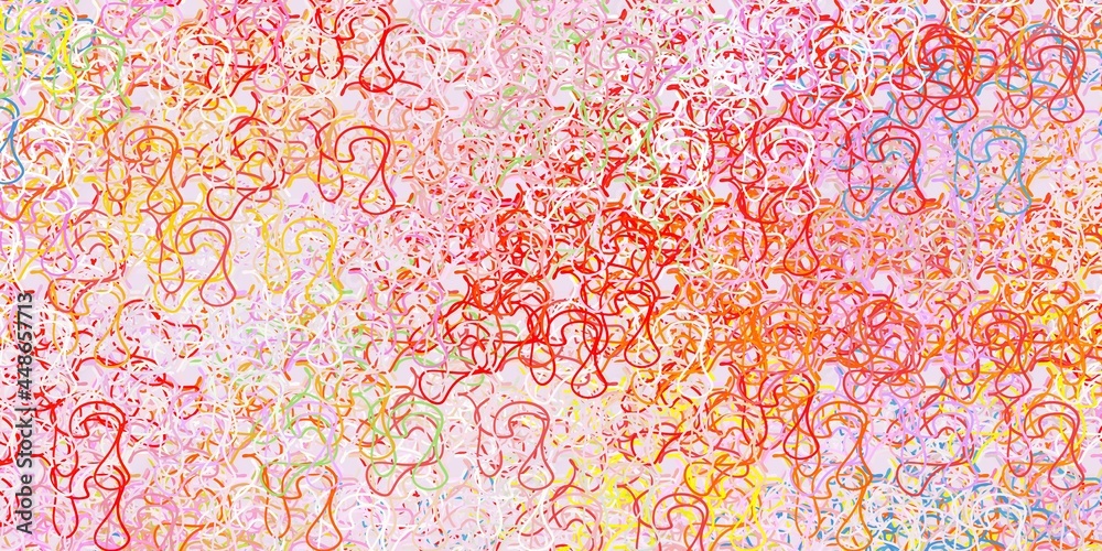 Fototapeta premium Light multicolor vector pattern with wry lines.