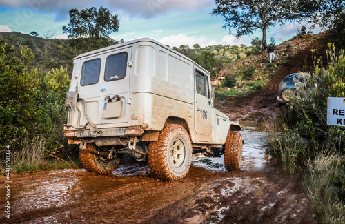 Classic 4x4 vehicle participating in a mud race © Photo Art