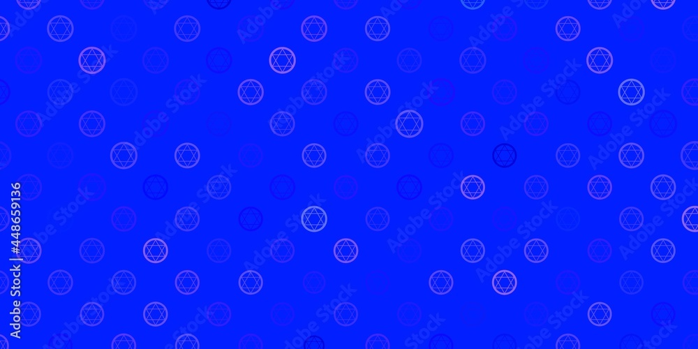 Light Purple vector pattern with magic elements.