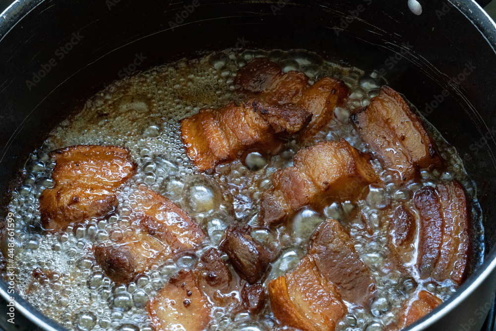 Fototapeta premium chops in a pan