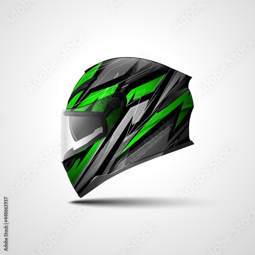 Racing Sport helmet wrap decal and vinyl sticker design for Sport Car and Motorcycle.