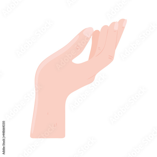 hand raised open