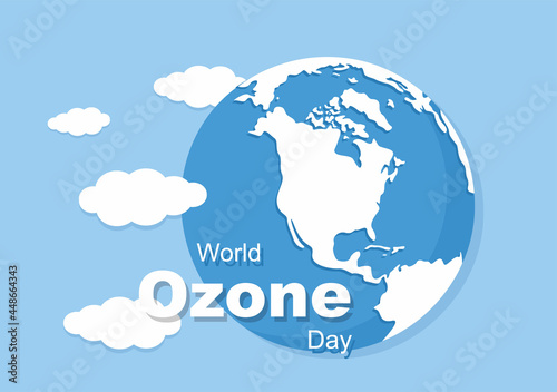World Ozone Day is Commemorated Every September 16 To Raise Public Awareness About Of The Earth Layer And Protecting Environment. Background Vector Illustration
