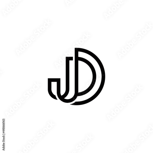 j d jd initial logo design vector template