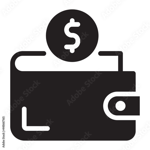 wallet money glyph icon