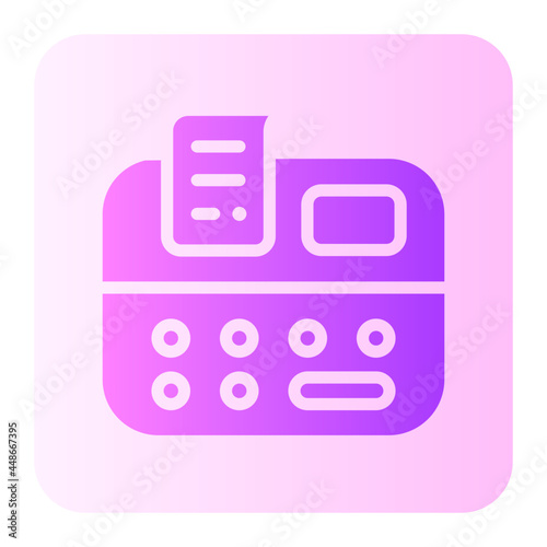 cash register flat gradient icon