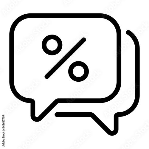 discount chat line icon