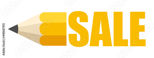 Pencil with sale text