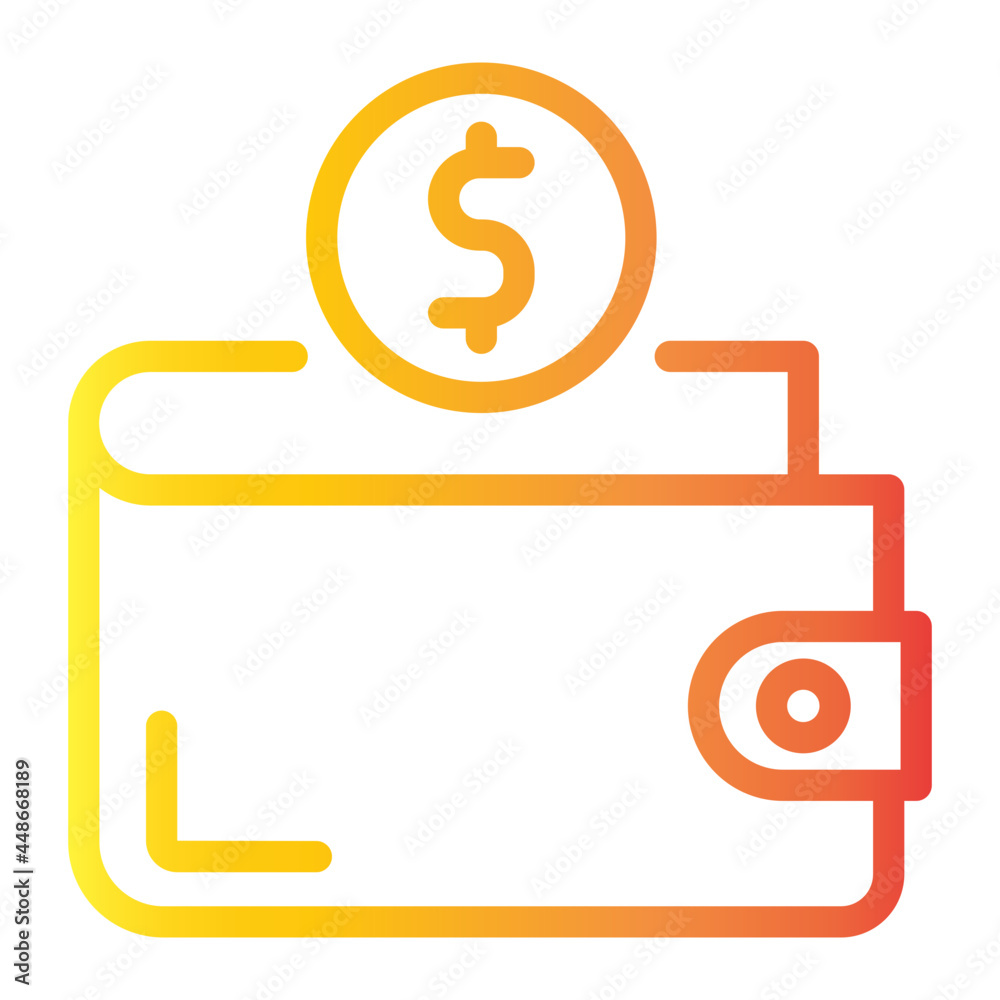 wallet money gradient icon wallet money gradient icon