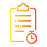 clipboard time gradient icon