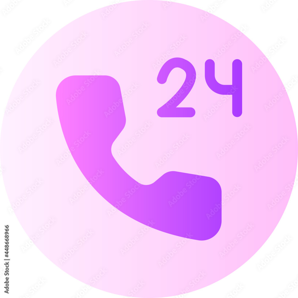 24 hours support flat gradient icon 24 hours support flat gradient icon