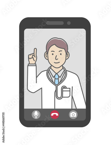 Smartphone (Telemedicine concept ) vector illustration