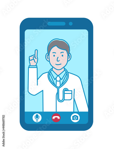 Smartphone (Telemedicine concept ) vector illustration