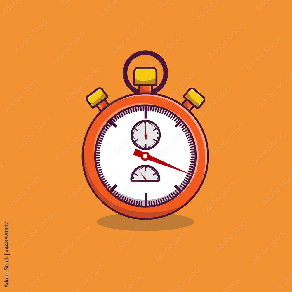 Stopwatch cartoon vector. Stopwatch timer cartoon icon illustration. Stopwatch cartoon vector. Stopwatch timer cartoon icon illustration.