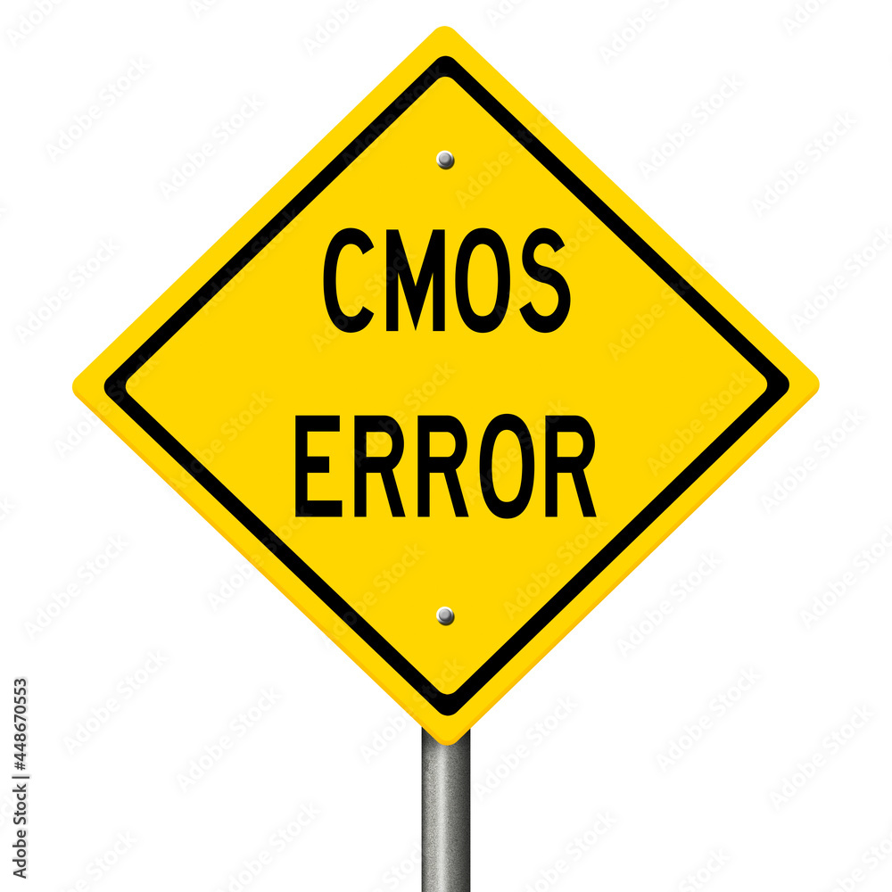 Rendering of a yellow highway sign illustrating a computer warning Rendering of a yellow highway sign illustrating a computer warning