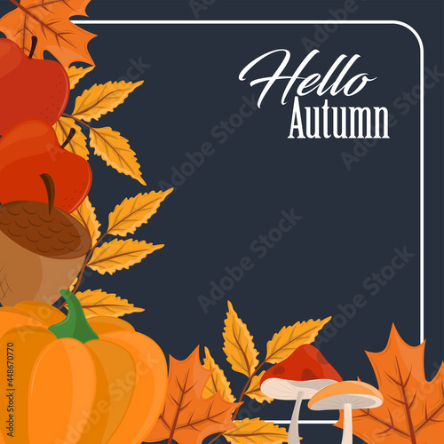 hello autumn card