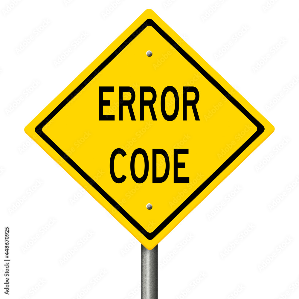 Rendering of a yellow highway sign illustrating a computer warning Rendering of a yellow highway sign illustrating a computer warning