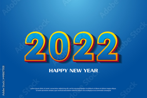 2022 happy new year background.