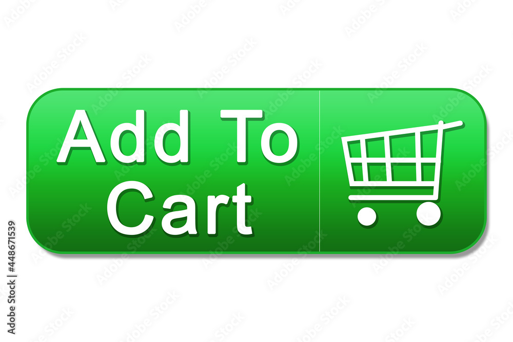 illustration of an add to cart button on white and green background illustration of an add to cart button on white and green background