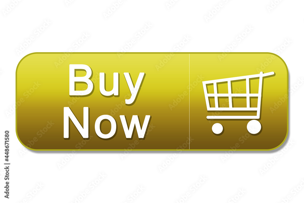 Illustration of a buy now button on white and yellow background Illustration of a buy now button on white and yellow background