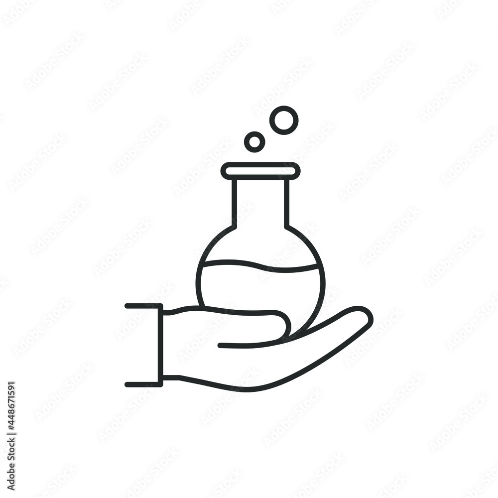Laboratory icon line style isolated on white background. Vector illustration Laboratory icon line style isolated on white background. Vector illustration