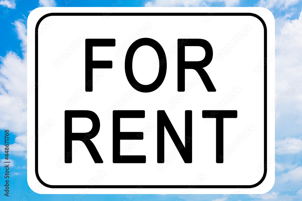 illustration of for rent sign on sky background illustration of for rent sign on sky background