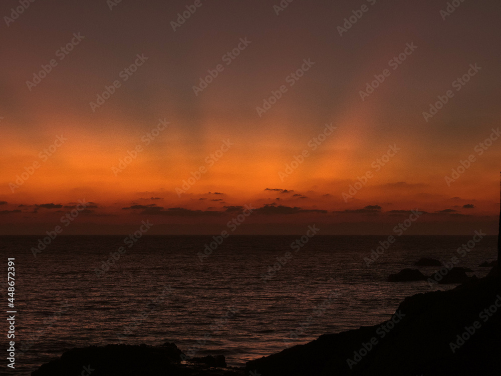 Obraz premium Sunset on the beach 