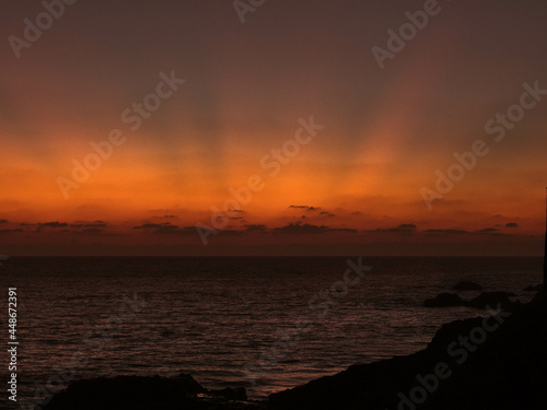 Sunset on the beach 