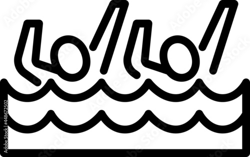 artistic swimming outline icon