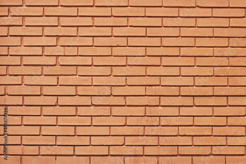 Brick texture wall background. Exposed brick wall texture for interior design. Copy space to add text.