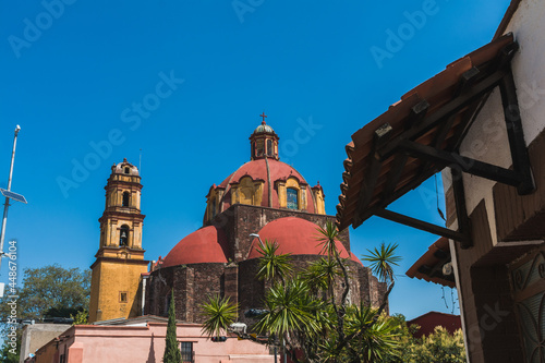 Back of the Cathedral of Metepec, State of Mexico, you can see the tower and the dome. photo