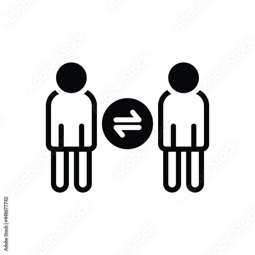 Black solid icon for peer