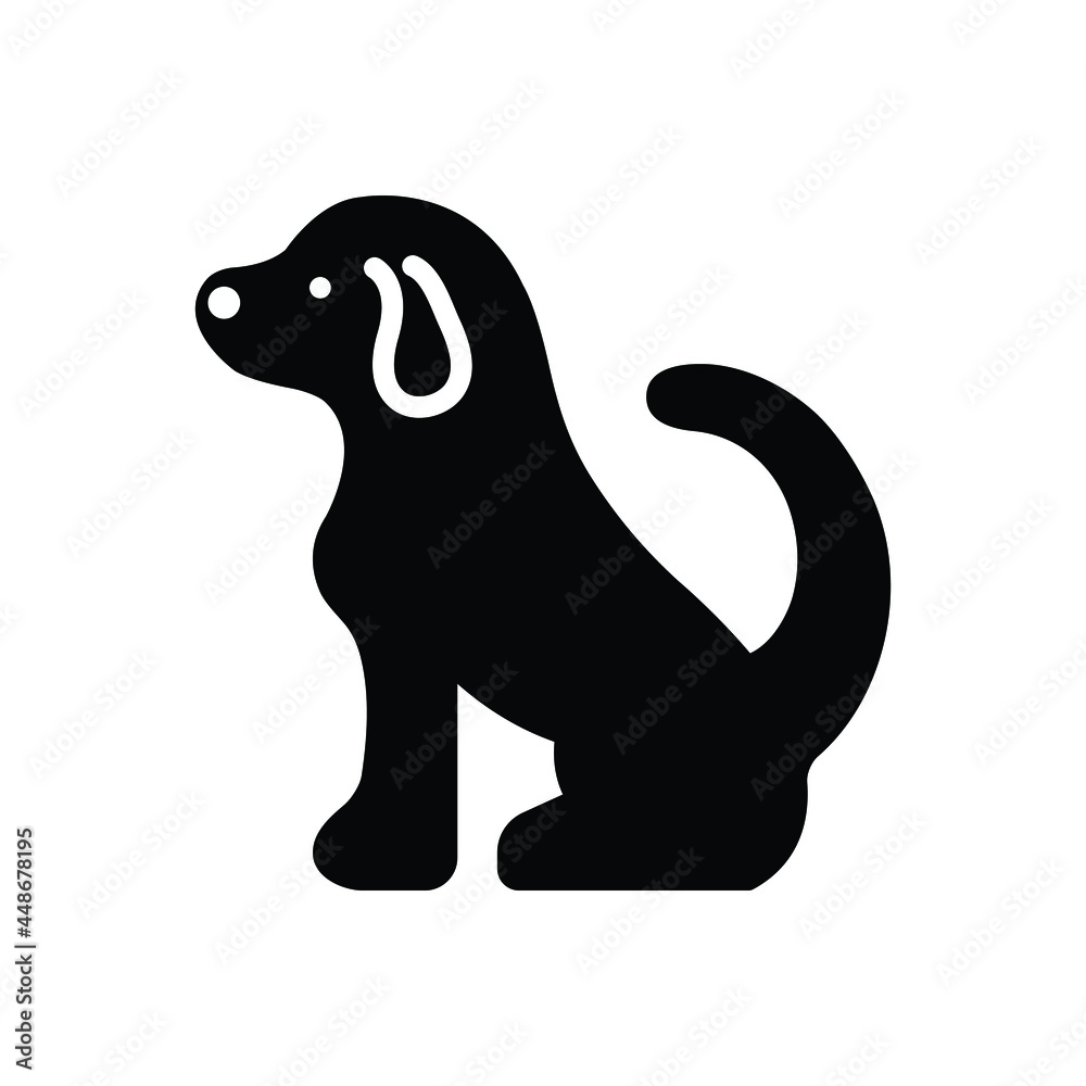 Obraz premium Black solid icon for springer