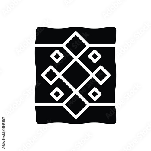 Black solid icon for quilt