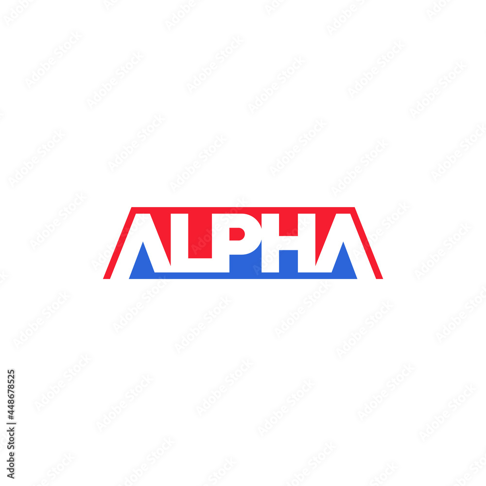 ALPHA negative space, business logo design. ALPHA negative space, business logo design.