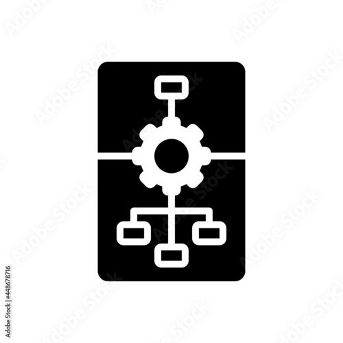 Black solid icon for principle