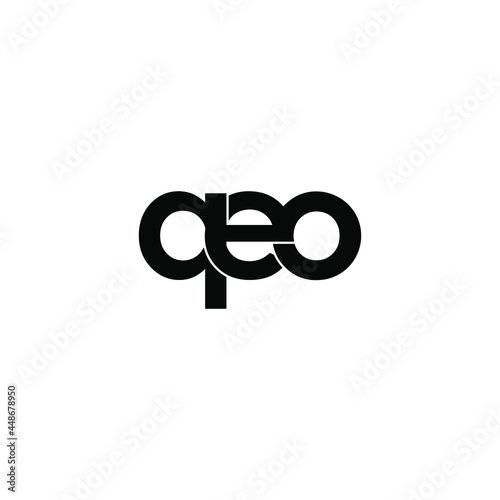 qeo initial letter monogram logo design