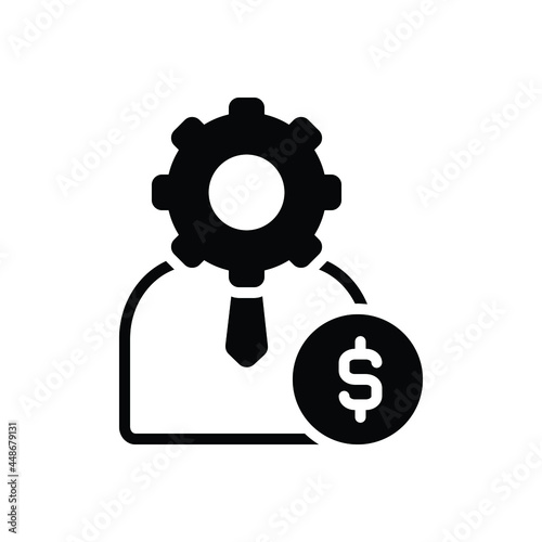 Black solid icon for management