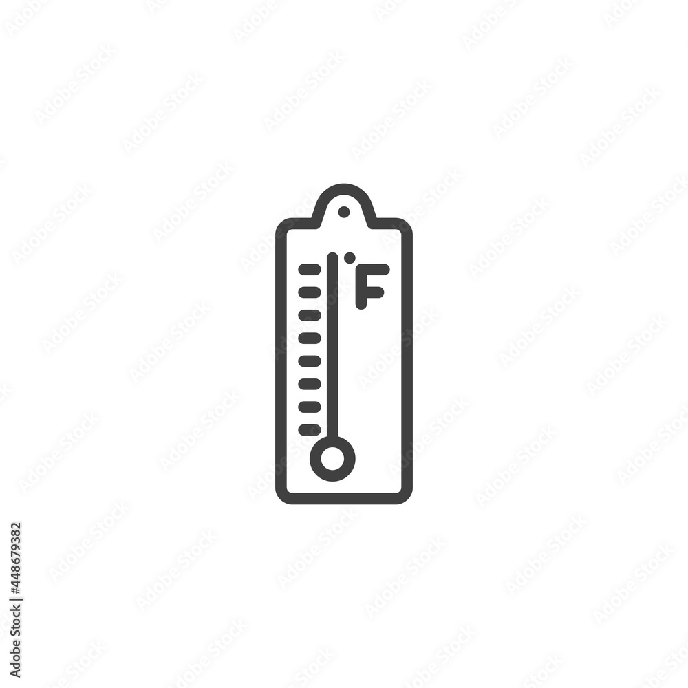 fahrenheit thermometer temperature line icon fahrenheit thermometer temperature line icon