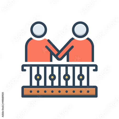 Color illustration icon for neighbor 