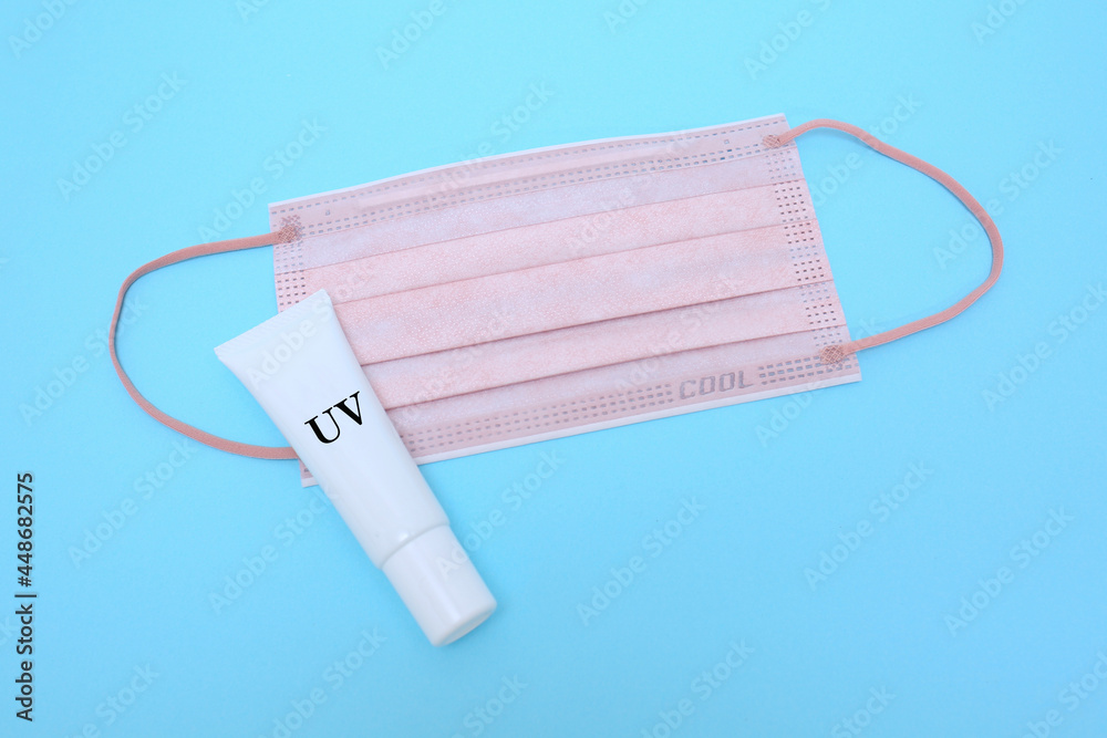UV 日焼け止め 紫外線 スキンケア マスク 白 ピンク 不織布 UV 日焼け止め 紫外線 スキンケア マスク 白 ピンク 不織布