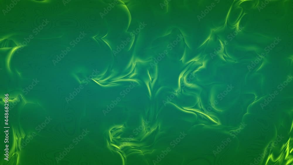 Aura Fractal Layer Loop Glowing Green Animation Background