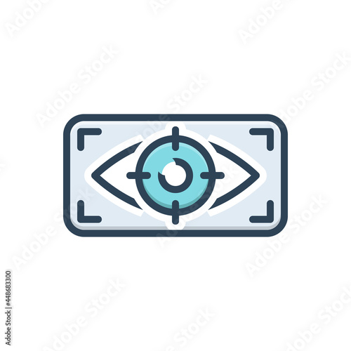 Color illustration icon for viewer 
