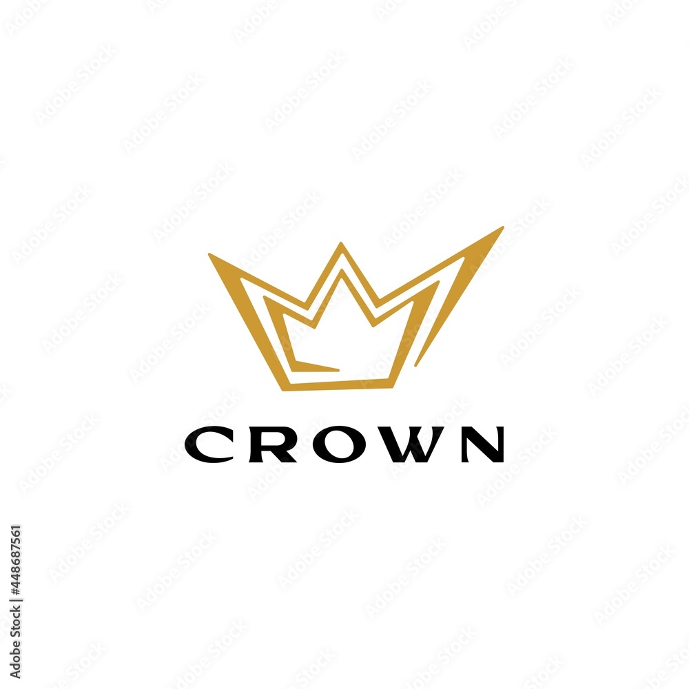 Obraz premium king crown logo vector icon illustration