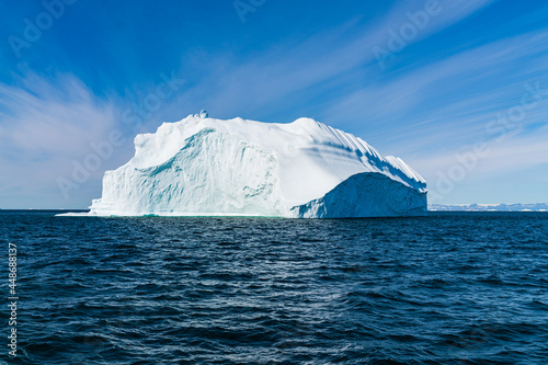 Climate Change - Iceberg and ice from glacier in arctic nature on Greenland