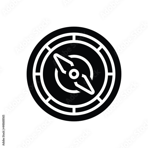 Black solid icon for navigate
