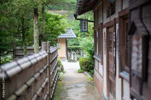                                                     Scenery around Kenrokuen Garden in Kanazawa City  Ishikawa Prefecture  Japan.